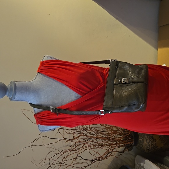 Green leather crossbody purse - Picture 6 of 8